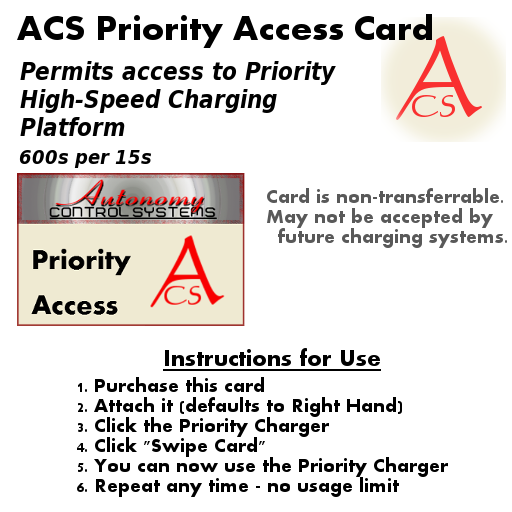 Priority Access Card