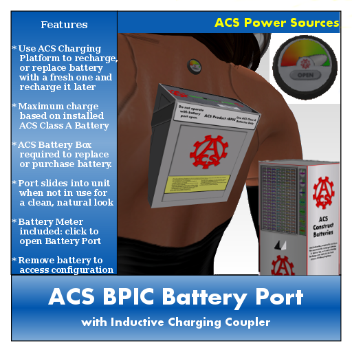ACS Battery Port (with Inductive Charging Coupler)